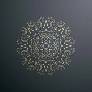 Golden polygonal low poly backdrop with connecting dots and lines, connection Illustrazione stock