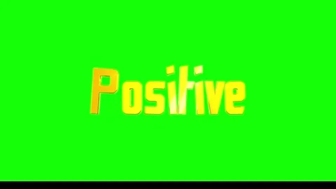 Golden positive text on green screen background Stock-Footage 338216935