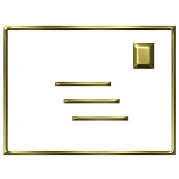 Golden Post Card Stock Illustration