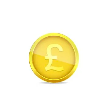 Golden Pound label Illustrazione stock