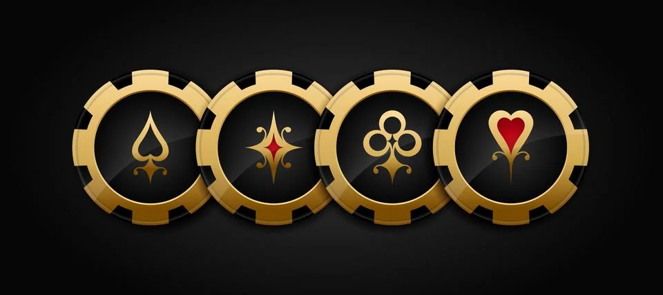 Golden premium casino chips stack. Poker chips イラスト素材