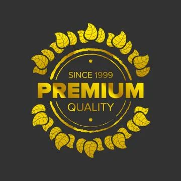 Golden premium logotype Stock Illustration