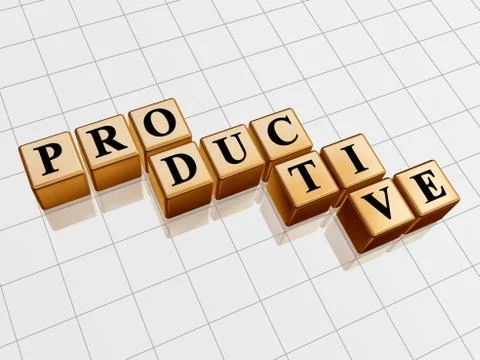 Golden productive Stock Illustration