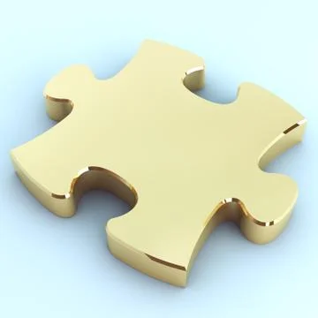 Golden puzzle Stock Illustration