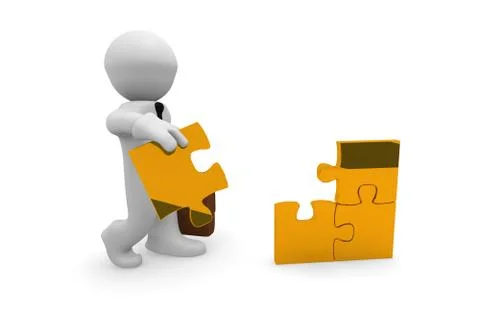 Golden puzzle Stock Illustration