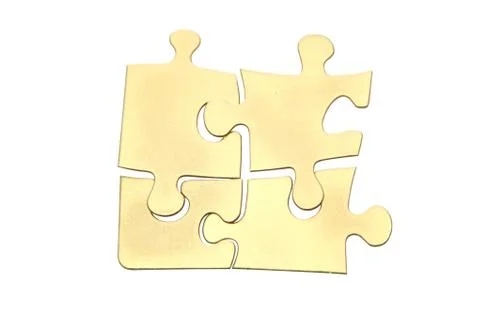 Golden puzzles Stock Photos