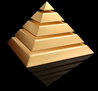Golden pyramid Stock Illustration
