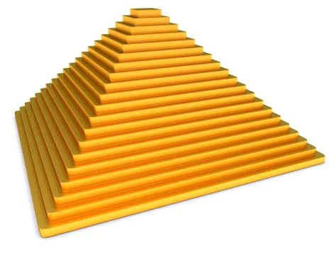 Golden pyramid Stock Illustration