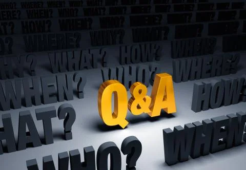 Golden Question And Answer Illustrazione stock