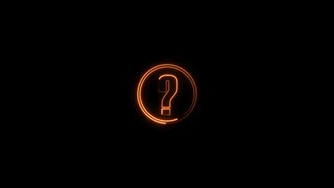 Golden question mark glowing with cinematic light in dark background with s.. Vídeos de archivo 342248951