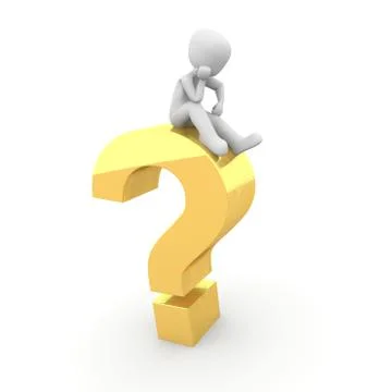 The golden question mark Stock Illustration