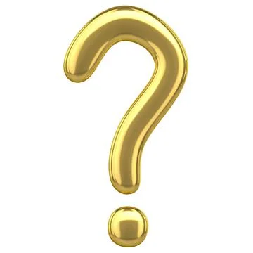 Golden Question Mark Stock Illustration
