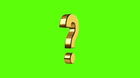 Golden question mark rotating animation Stock Footage 319063534