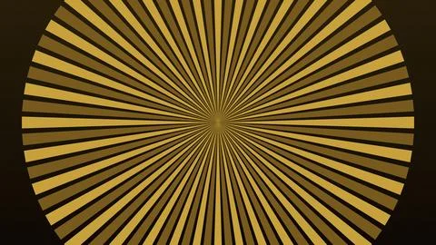 Golden radial stripes abstract pattern design composition Stock Illustration