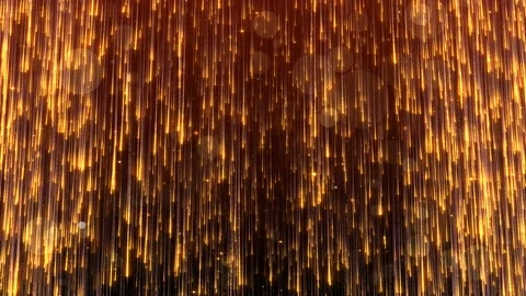 Golden Rain Particles Stock Footage 172114661