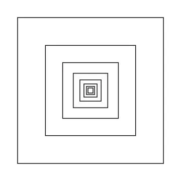 Golden ratio. Geometric shape. Squares in golden proportion. Vector logo Stock Illustration