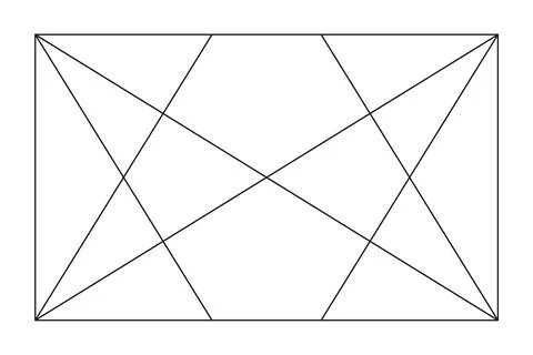 Golden ratio template. Method golden section. Triangles. Stock Illustration