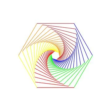 Golden ration fibonacci pattern for logo icon background web graphic tattoo. Illustrazione stock