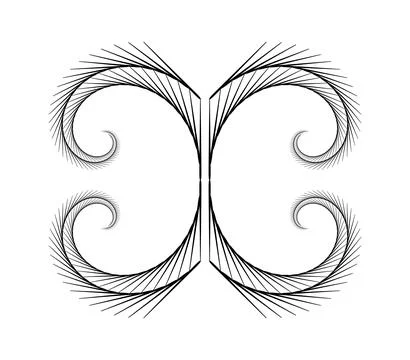 Golden ration fibonacci pattern for logo icon background web graphic tattoo. 스톡 일러스트