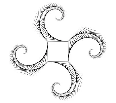 Golden ration fibonacci pattern for logo icon background web graphic tattoo. 스톡 일러스트