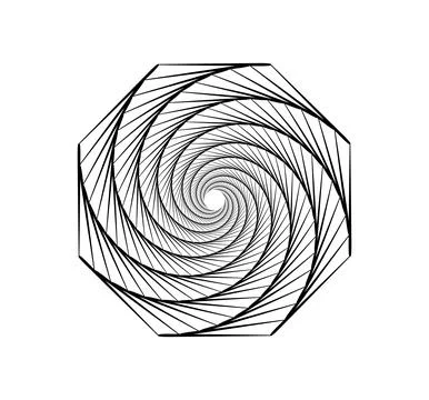 Golden ration fibonacci pattern for logo icon background web graphic tattoo. 스톡 일러스트