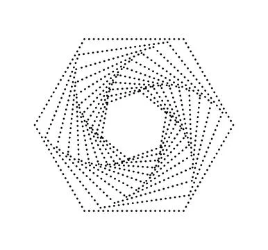 Golden ration fibonacci pattern for logo icon background web graphic tattoo. Stock Illustration