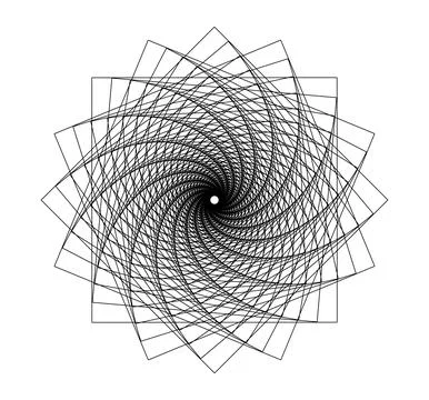 Golden ration fibonacci pattern for logo icon background web graphic tattoo. Stock Illustration