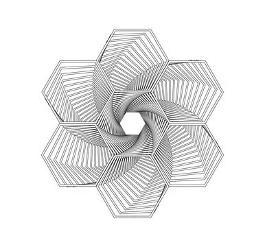 Golden ration fibonacci pattern for logo icon background web graphic tattoo. Stock Illustration