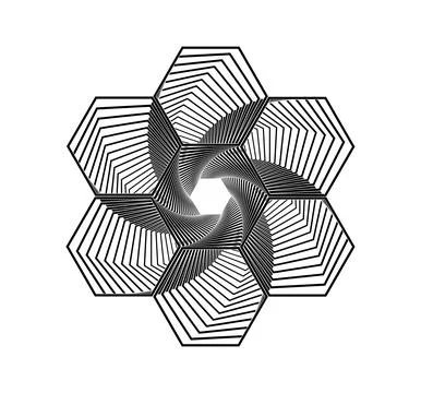 Golden ration fibonacci pattern for logo icon background web graphic tattoo. Stock Illustration