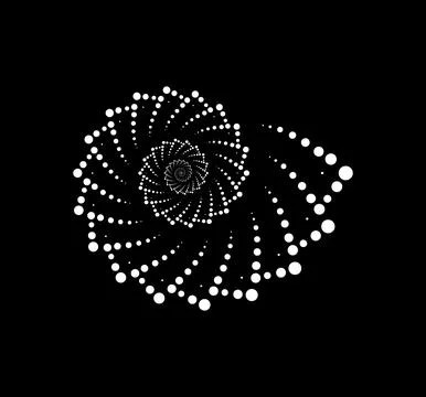 Golden ration fibonacci pattern for logo icon background web graphic tattoo. Stock Illustration