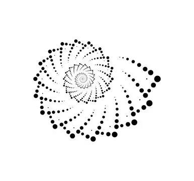 Golden ration fibonacci pattern for logo icon background web graphic tattoo. Stock Illustration