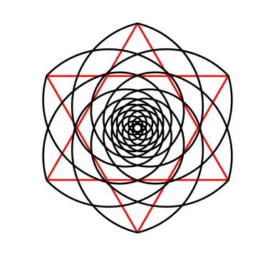 Golden ration fibonacci pattern for logo icon background web graphic tattoo. Stock Illustration