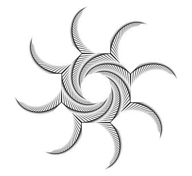 Golden ration fibonacci pattern for logo icon background web graphic tattoo. Stock Illustration