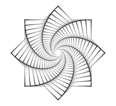 Golden ration fibonacci pattern for logo icon background web graphic tattoo. Stock Illustration
