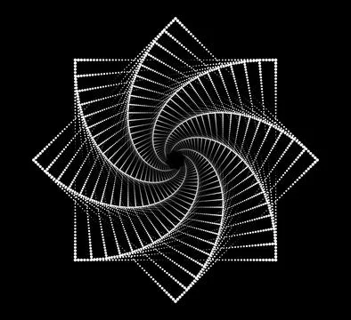 Golden ration fibonacci pattern for logo icon background web graphic tattoo. Stock Illustration