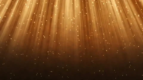 Golden rays and particles background loop Stock Footage 61851085