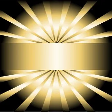 Golden rays background with place for your text Illustrazione stock