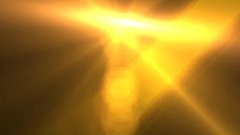 Golden rays burst from a central light source Stock Illustration