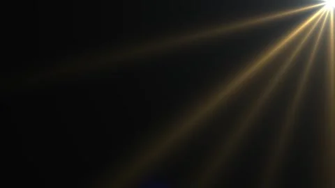 Golden Rays Moving on Black Background light shining at studio. Stock Footage 318629195