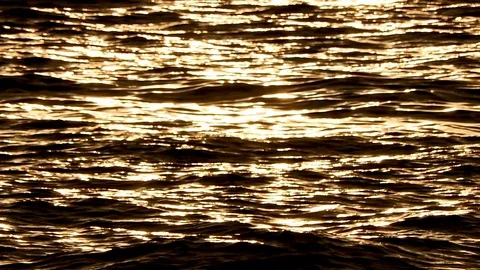 The golden rays of the sea surface at sunset Stock-Footage 117900207