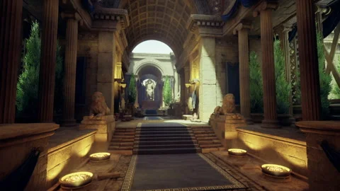 Golden rays shine through archway onto scented jasmine trail Stock Footage 341559228