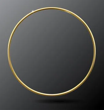 Golden realistic ring vector template Stock Illustration