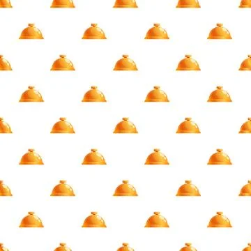 Golden reception bells seamless pattern for hospitality service Stock Illustration