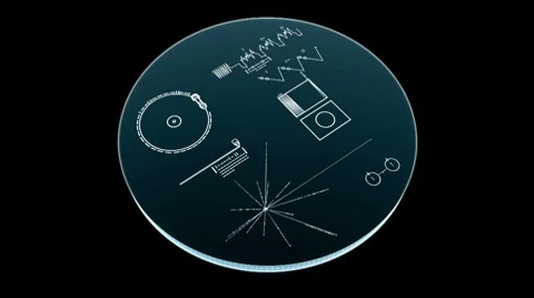 Golden Record Voyager Probe 動画素材 7355778