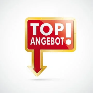 Golden rectangle arrow board top angebot Illustrazione stock