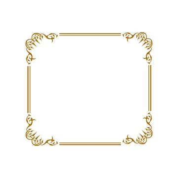 Golden Rectangle Frame for Corner Certificate Stock Illustration