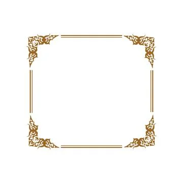 Golden Rectangle Frame for Corner Certificate Stock Illustration
