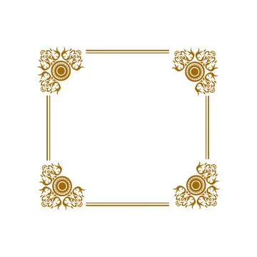 Golden Rectangle Frame for Corner Certificate Stock Illustration
