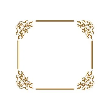 Golden Rectangle Frame for Corner Certificate 32 Stock Illustration