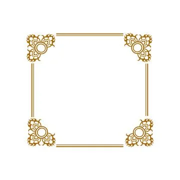 Golden Rectangle Frame for Corner Certificate 33 Stock Illustration